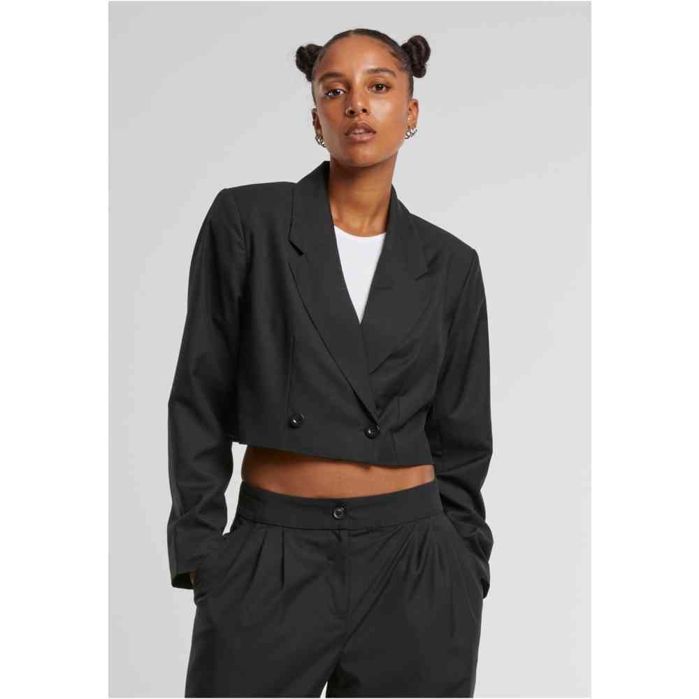 Urban Classics - Cropped Veste de blazer - Noir